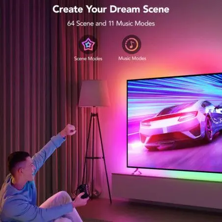 Govee RGBIC Neon TV Backlight - WiFi et Bluetooth - 9