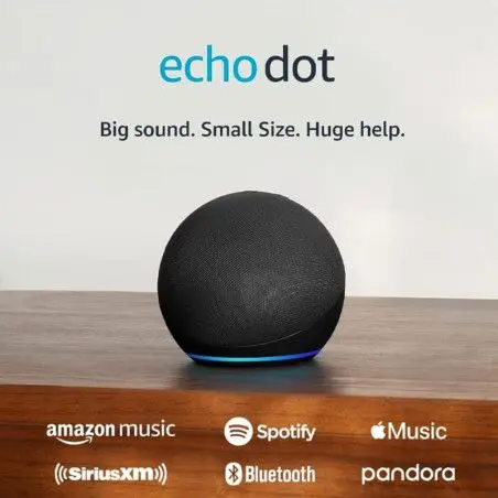 Baffle Amazon Echo Dot  5th Gén  - Noir -Votre musique et votre contenu préférés