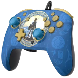 Manette Switch Filaire - Edition Zelda Hyrule Bleu  - 2