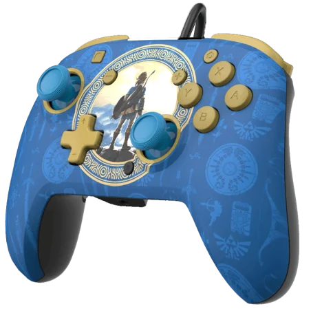 Manette Switch Filaire - Edition Zelda Hyrule Bleu  - 2
