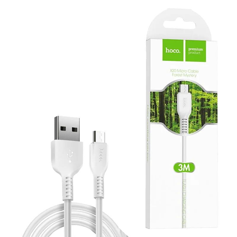 Cable USB A vers Micro USB - Hoco X20 - 3M  - 1