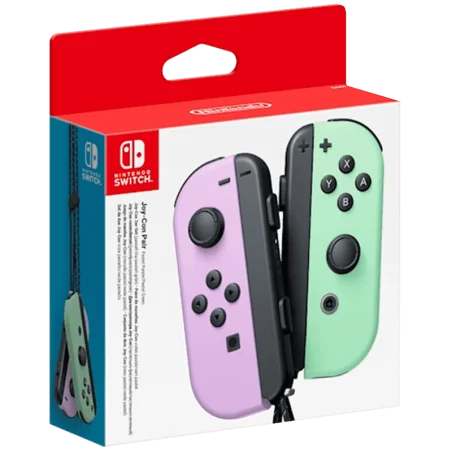 boite Joy Con : Paire de Manettes - Violet pastel / Vert pastel