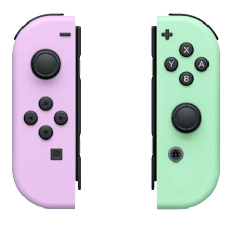 Joy Con : Paire de Manettes - Violet pastel / Vert pastel - vue de face