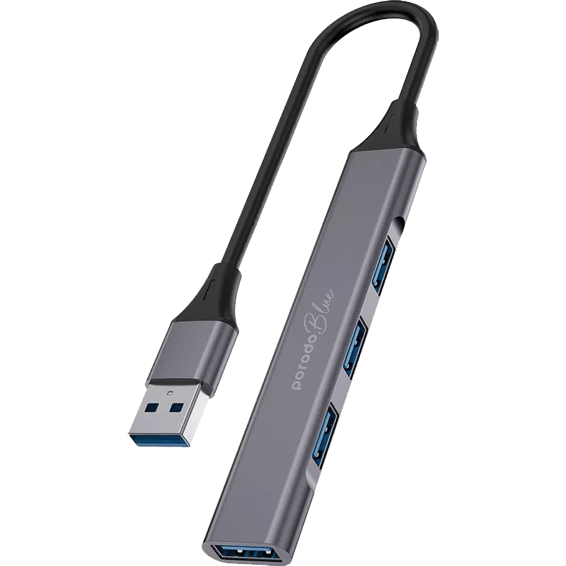 Porodo Blue 4 in1 USB-A Hub
