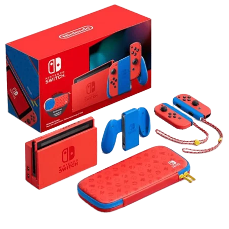 Nintendo Switch - Edition Mario Rouge et Bleu - Switch pack Mario - console
