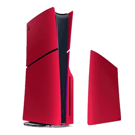 Façades pour console PS5 Slim - Rouge Métallique - Apporte un look élégant et moderne