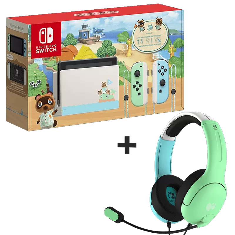 Pack Nintendo Switch Edition Animal Crossing + Casque Filaire