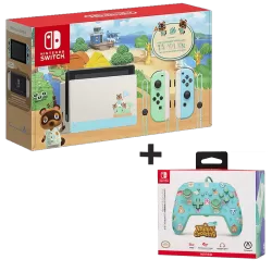 Pack Nintendo Switch Edition Animal Crossing + Manette Filaire