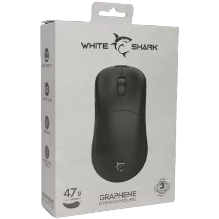Souris Filaire White Shark Graphene - Noir