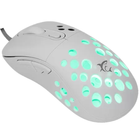 Souris Filaire White Shark Azrael - Blanc 6D - 6 boutons