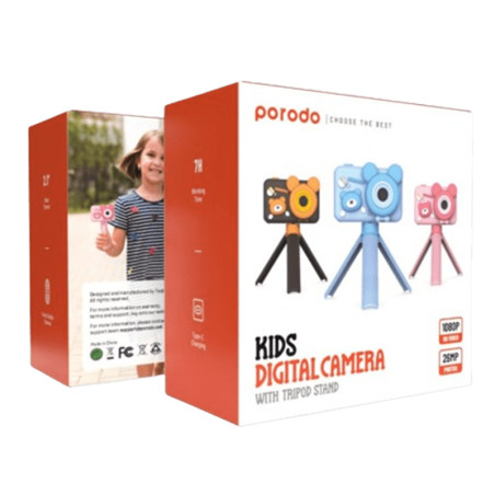 Camera Pour Enfants Avec Trépied - 26MP 1080P - Porodo