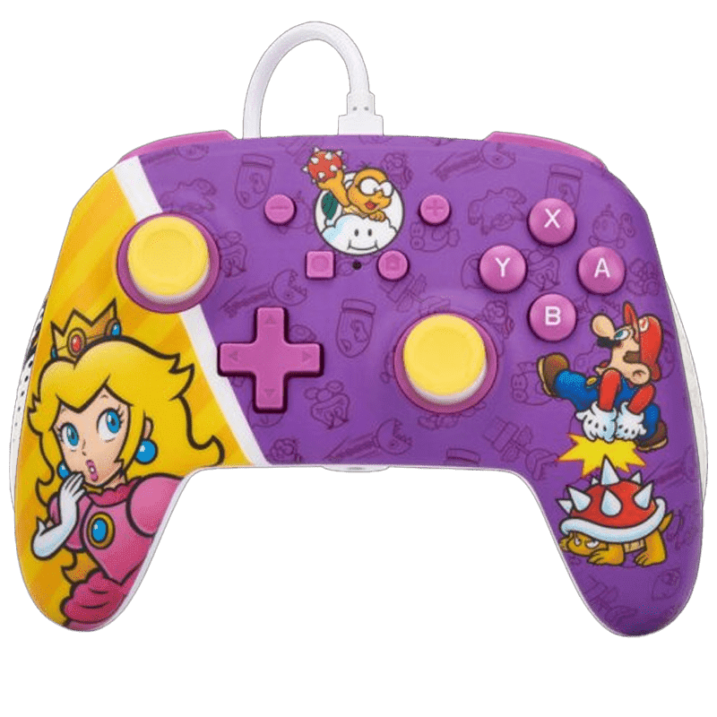 Manette Switch filaire - Super Mario Princess Peach Battle