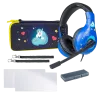 Pack bleu pour Nintendo Switch, incluant tous les accessoires essentiels pour améliorer l'expérience de jeu.