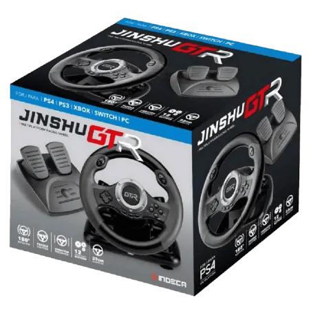 Volant et pédales Jinshu GTR - Indeca Accessoires  PS3,PS4 , Xbox , Switch et PC