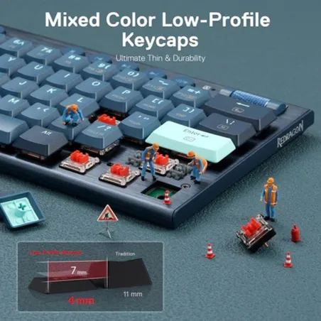Clavier Redragon Sans Fil Noctis Pro 60% RGB - Red switch