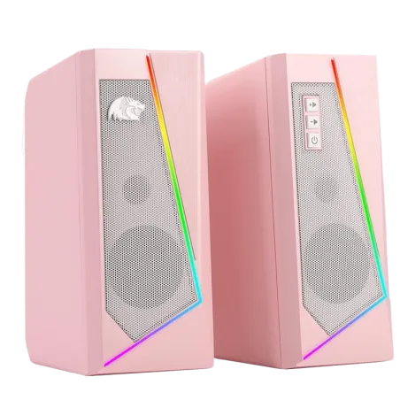 Haut Parleur Baffle Redragon ANVIL - Rose - BASSES CLAIRES AMÉLIORÉES