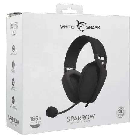 Casque Sparrow - White Shark - Noir