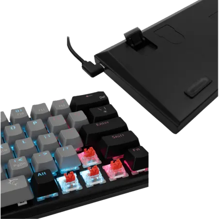 Clavier Wakizashi Red Switch - 60% - White Shark - Gris Clair