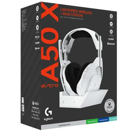 Casque Astro A50 X + Station d'accueil - Logitech - Blanc