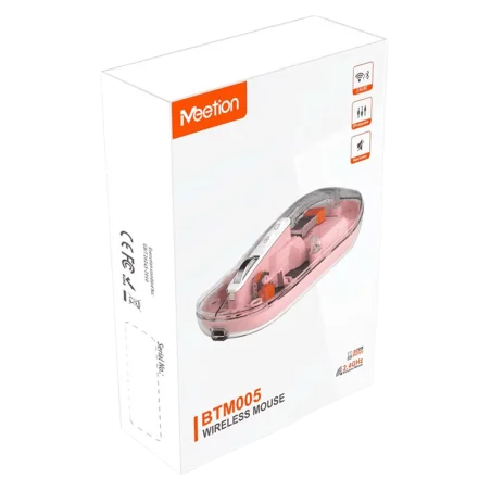Souris sans fil rechargeable Meetion MT- BTM005 - Rose - boite