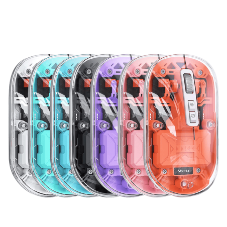 Souris sans fil rechargeable Meetion MT- BTM005 - Rouge - Mode de fonctionnement : Optique