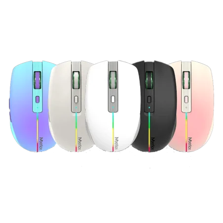Souris Sans Fil 2,4 G et Bluetooth Meetion -BTM002- Couleur: Noir\Blanc\Gris\Rose\Bleu