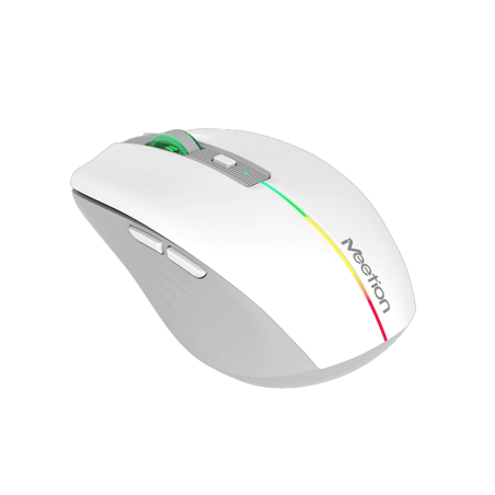 Souris Sans Fil 2,4 G et Bluetooth Meetion -BTM002 - Blanc - Taper: Mode double 2,4 GHz et Bluetooth