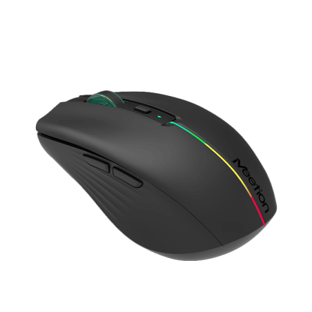 Souris Sans Fil 2,4 G et Bluetooth Meetion -BTM002 - Noir - Résolution: 1600 ppp