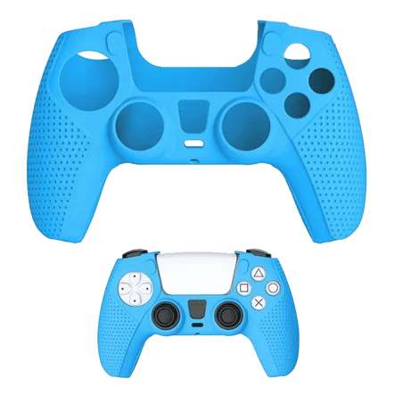 Protection en silicone - Manette PS5 - Dobe - Bleu