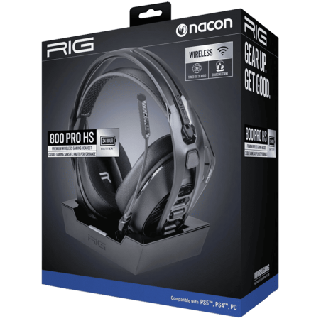 Casque Gamer Sans Fil NACON RIG 800 PRO HS  - Bande passante micro :100 Hz–10 kHz
