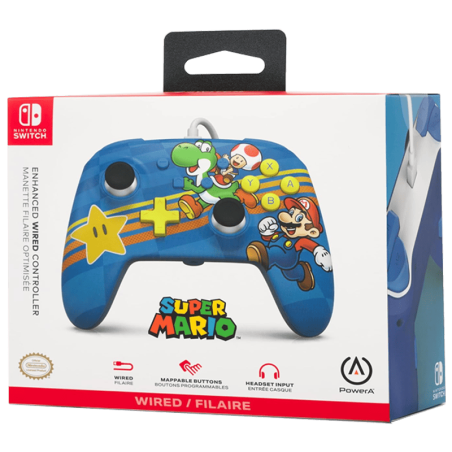 Manette Nintendo Switch PowerA avec câble détachable 3 m