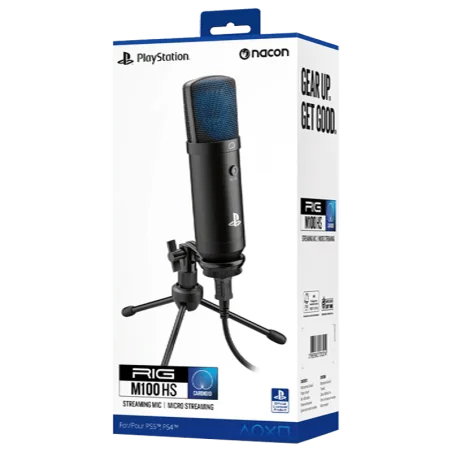 Microphone Gaming RIG M100 – Son HD, Trépied, Cardioïde, PS5, Mac, PC