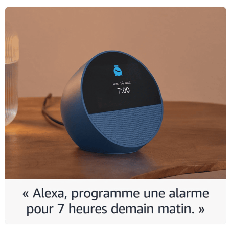Réveil-intelligent-Alexa-avec-contrôle-vocal