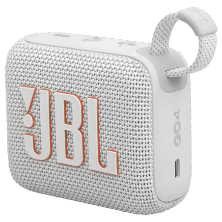 JBL Go 4 blanche résistante IP67 et autonomie prolongée