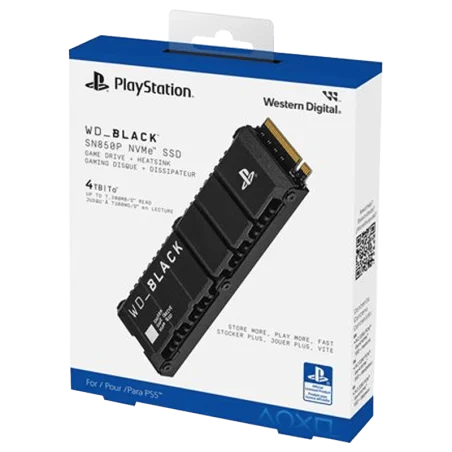Disque SSD NVMe 4 To - WD Black - Licence Officielle Playstation