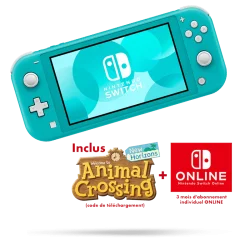 Pack : Nintendo Switch Lite Animal Crossing - Turquoise