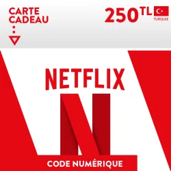 Carte Netflix - 250 TL - Turquie