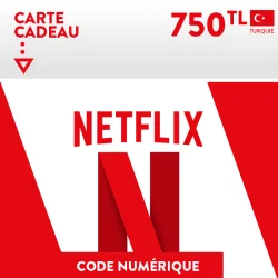 Carte Netflix - 750 TL - Turquie