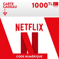 Carte Netflix - 1000 TL - Turquie