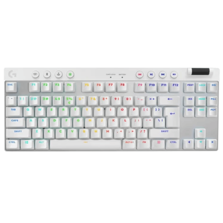 Clavier Logitech G PRO X TKL Sans Fil RGB Blanc - GX Brown Tactile