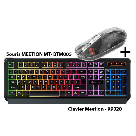 Pack clavier Meetion K9320 Azerty + Souris BTM005