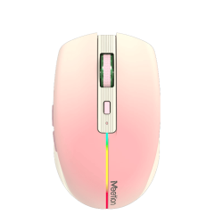Souris Sans Fil 2,4 G et Bluetooth Meetion -BTM002 - Rose
