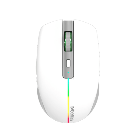 Souris Sans Fil 2,4 G et Bluetooth Meetion -BTM002 - Blanc
