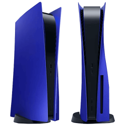 coque bleue installée sur PS5 Disc
