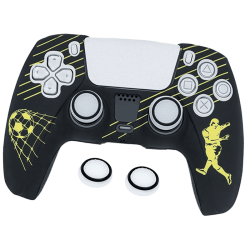 coque jaune thème football pour ps5