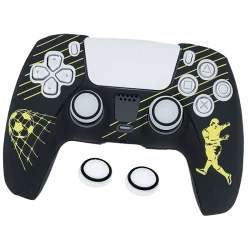 coque jaune thème football pour ps5