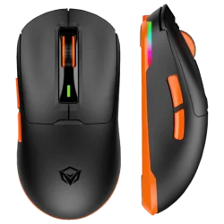 Souris de jeu sans fil tri-mode avec RVB Meetion - Air GW24 - Noir
