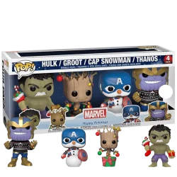Groot Hulk Thanos Captain Snowman - Pack Marvel