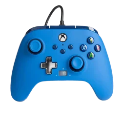 Manette Xbox Filaire Améliorée - PowerA - Bleu