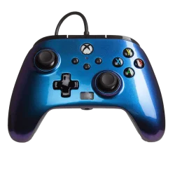 Manette Xbox Filaire Améliorée - PowerA - Violet Métallique - vue de face
